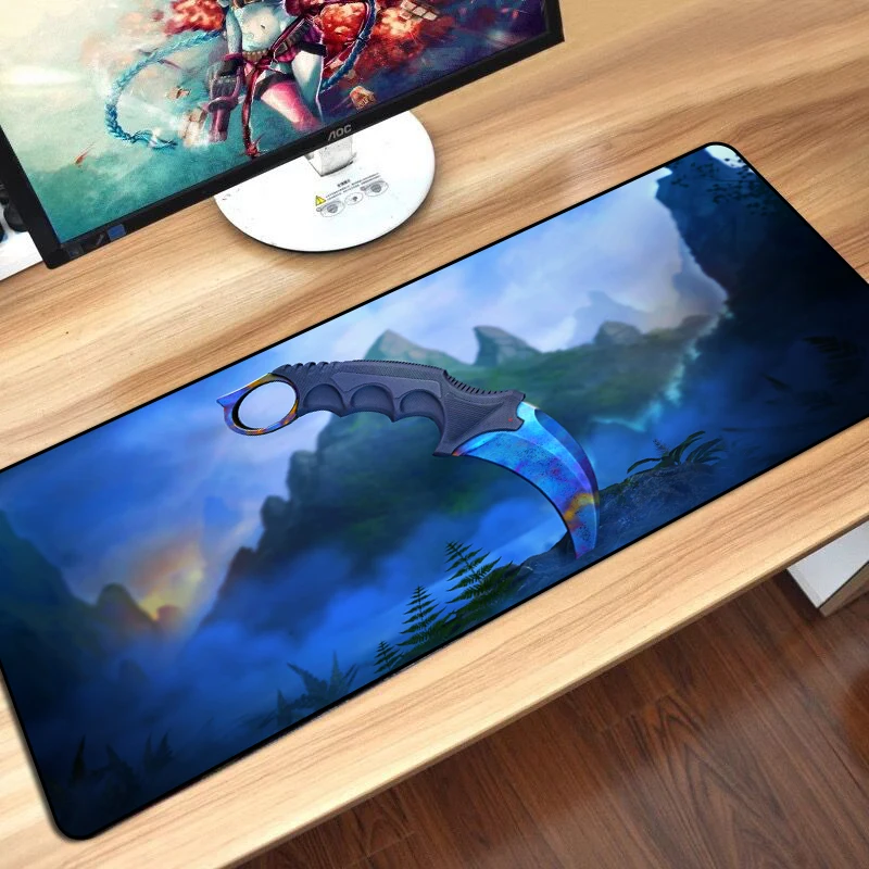 CSGO Бабочка нож кожа большой коврик для мыши CS GO Counter Strike игровая клавиатура Коврик