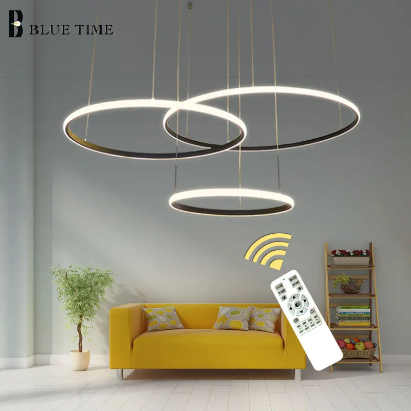Black&ampWhite Body Modern LED Chandelier Lamps For Living Room Bedroom PVC Lighting Indoor Home Illumination AC 90-260V | Лампы и