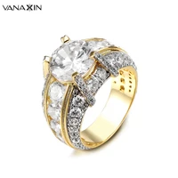 vanaxin clear zirconia ring for men fashion womens rings jewelry engagement rings for women gift