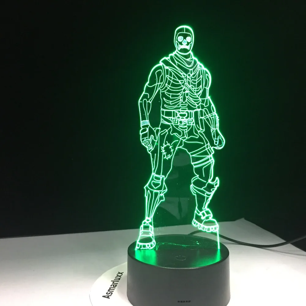 Прямая поставка Череп Новый Trooper 3D светильник светодиодный кожи битва ночные