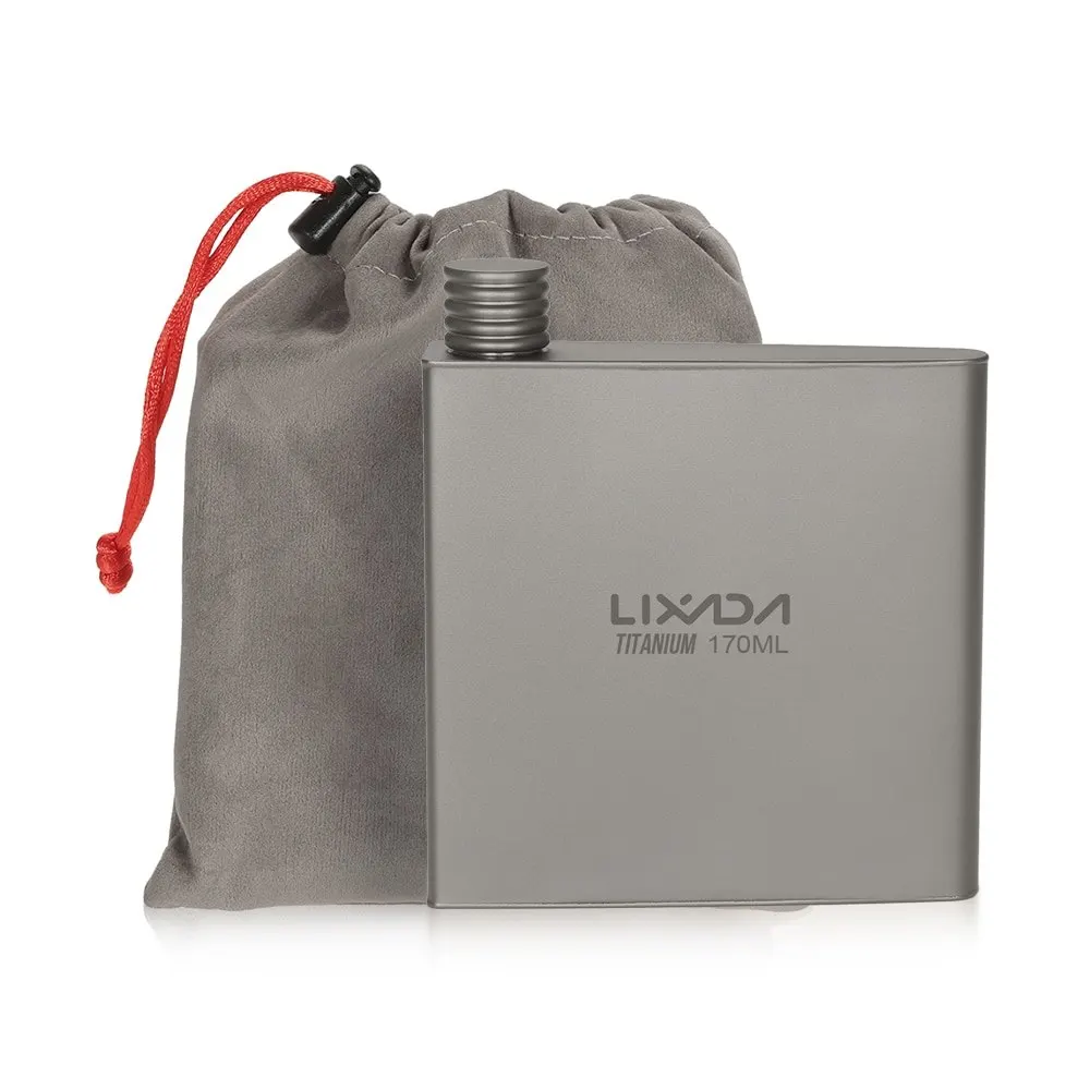 Lixada, 200 мл, легкая титановая фляжка для вина, для путешествий, кемпинга, рюкзак, портативный, для алкоголя, напитков, вина, пива, бутылка, горшок, новинка