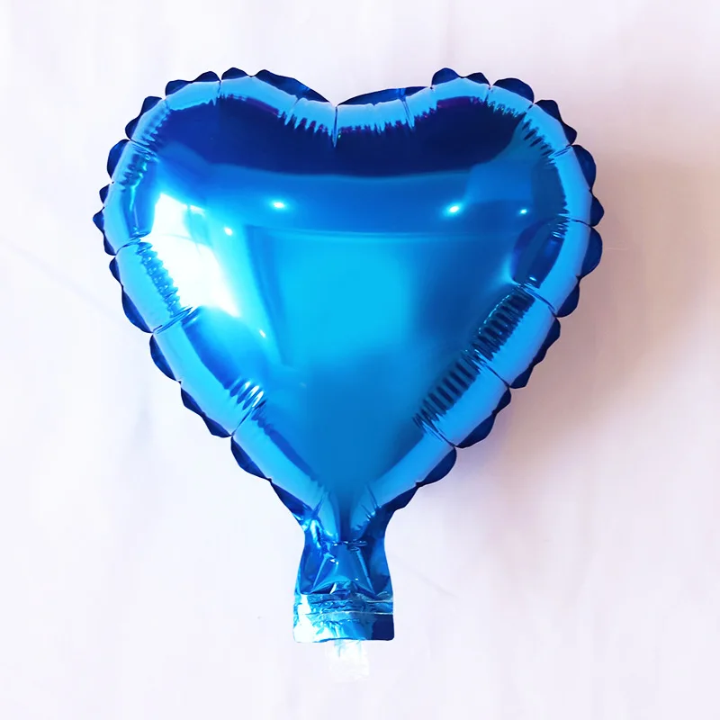 blue heart 10 шт фольгированные шары 10 дюймов воздушные шары на день рождения Свадебные украшения globos babyshower счастливый год anniversaire вечерние воздушные шары - Цвет: blue heart