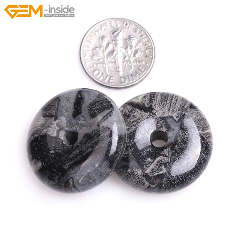 Круглые бусины-пончики для изготовления ювелирных изделий 25 мм | Украшения и