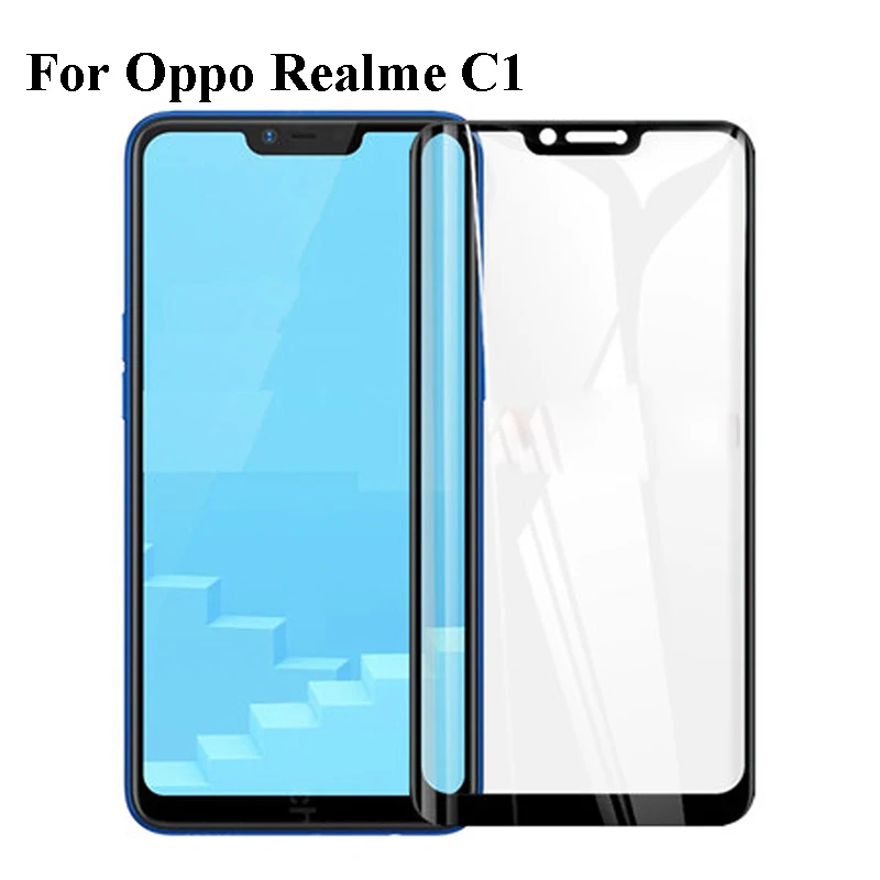

2 шт. ультратонкая защита для экрана закаленное стекло для OPPO Realme C1 полноэкранная защита для OPPO Realme C1 C 1 защита