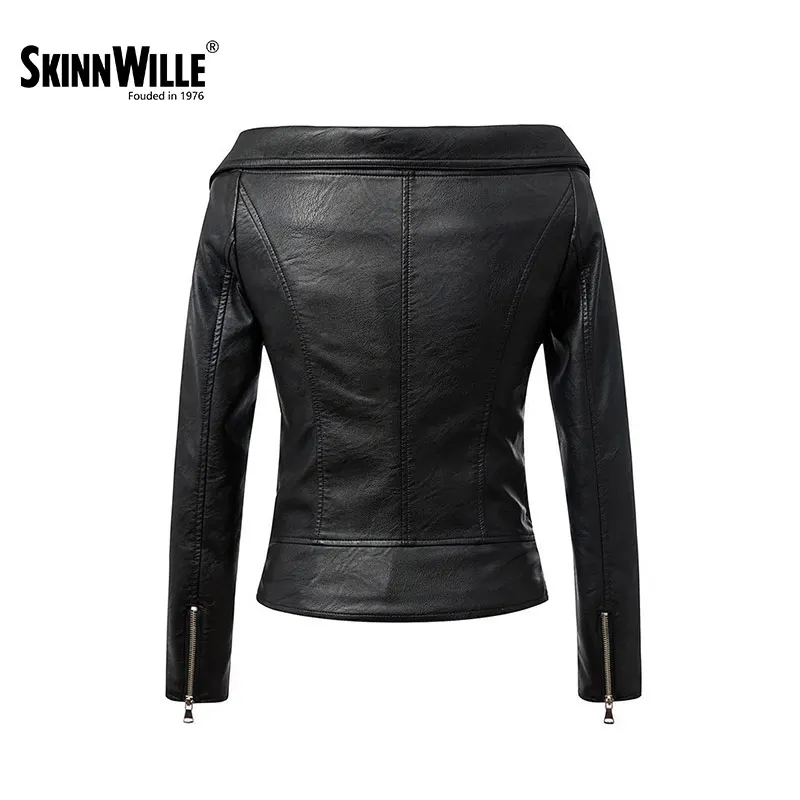 SkinnWille 2018 новый куртки женские ветровка женская пиджак женский кожаная куртка |