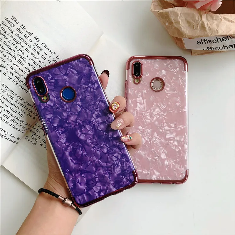 TPU Glitter Bling Marble 2 in 1 Case For Huawei P20 Pro P30 P10 P9 Mate 20 10 Lite Nova 4 3 Honor 9 8X 7X Phone Cases Soft Cover |