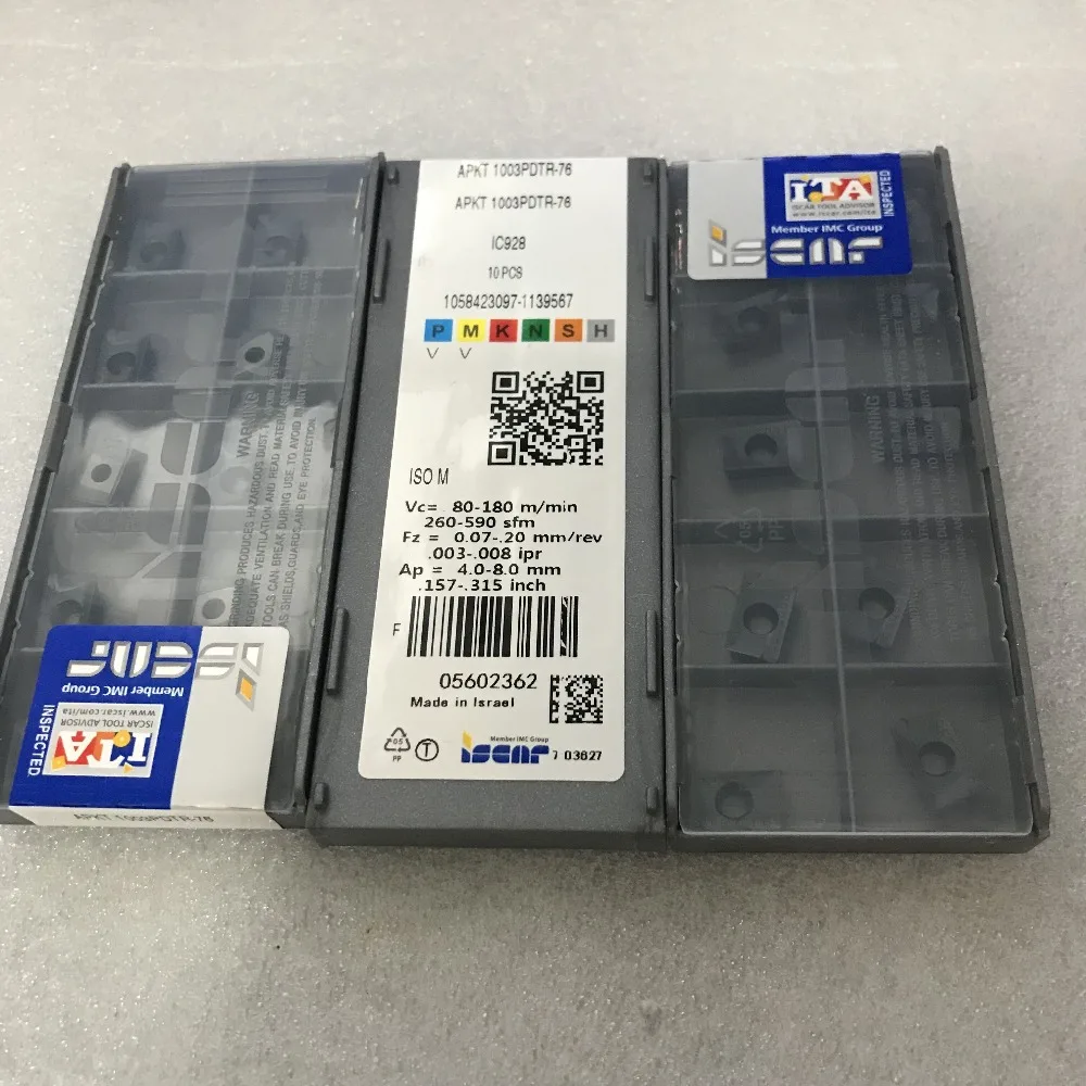 Iscar 100 шт. APKT1003 PDTR 76 IC928 APKT1003PDTR IC910 Торцевая мельница цементированные карбидные