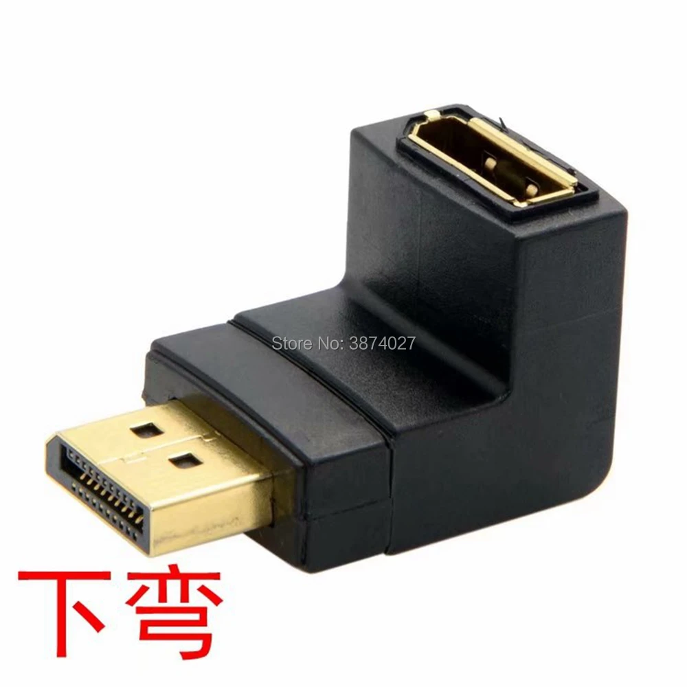 DisplayPortPUP &amp вниз Угловой 90 градусов папа к женскому Удлинительный адаптер для PC