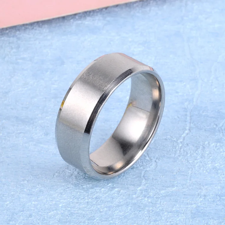6mm Stainless steel Ring Simple Matte Black Finger for Men Women | Украшения и аксессуары