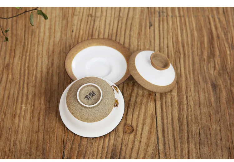Японская грубая керамика ручная роспись Лотос Gaiwan чайный горшок чайный набор кунг-фу пуэр чаша для кофе мастер чашка креативный керамический орнамент