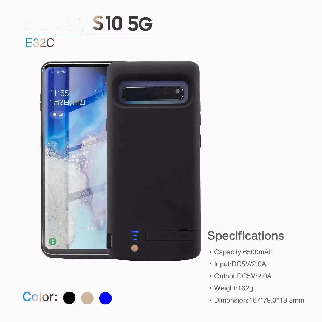 6500 батарея mAh USB зарядное устройство чехол для samsung Galaxy S10 5G ударопрочный контейнер для аккумуляторных батарей блок питания резервная зарядка power bank