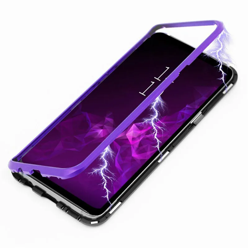Роскошный металлический каркас чехол для телефона Магнитный samsung Note 8 9 Galaxy S9 S8 Plus |