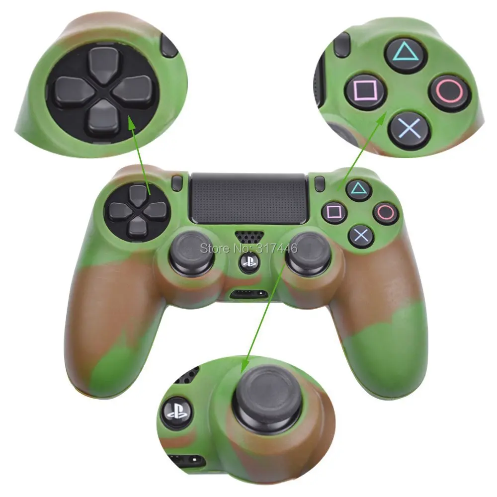 Коричневый и зеленый Камуфляжный смешанный силиконовый резиновый защитный