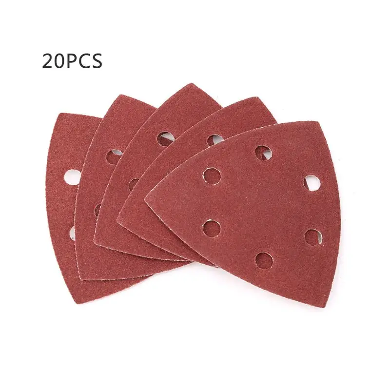 20pcs Triangular Sanding Paper Grit 40-240 Triangle 90mm 3.54inch Self-adhesive Sandpaper Polishing Sanding Disc Abrasive Tools