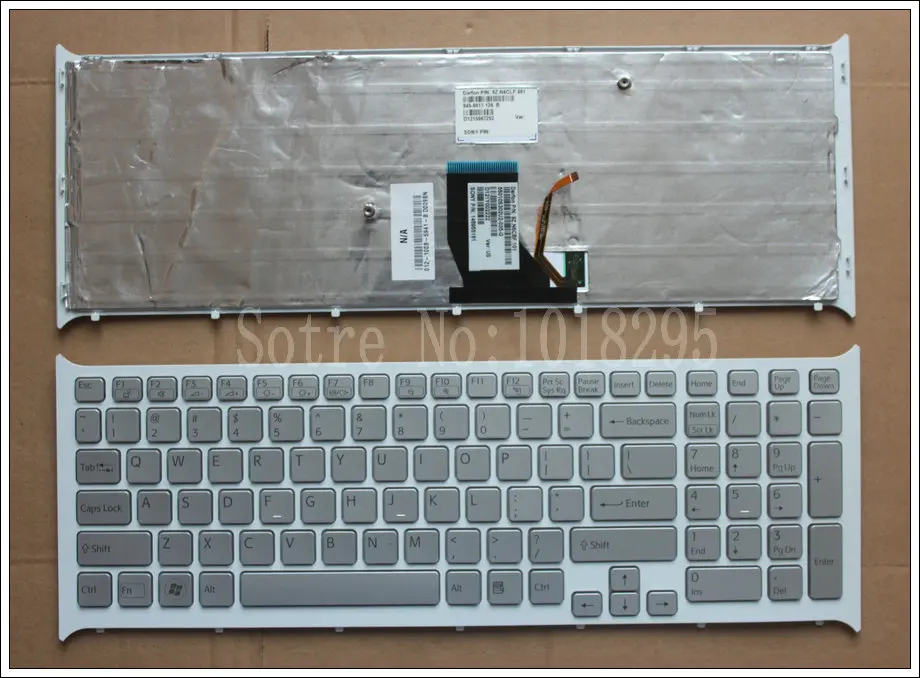 

Для SONY PCG-71613L VPCCB VPCCB15FD VPCCB22FD US клавиатура для ноутбука Серебристая с рамкой с подсветкой 148955161 9Z.N6CBF.101