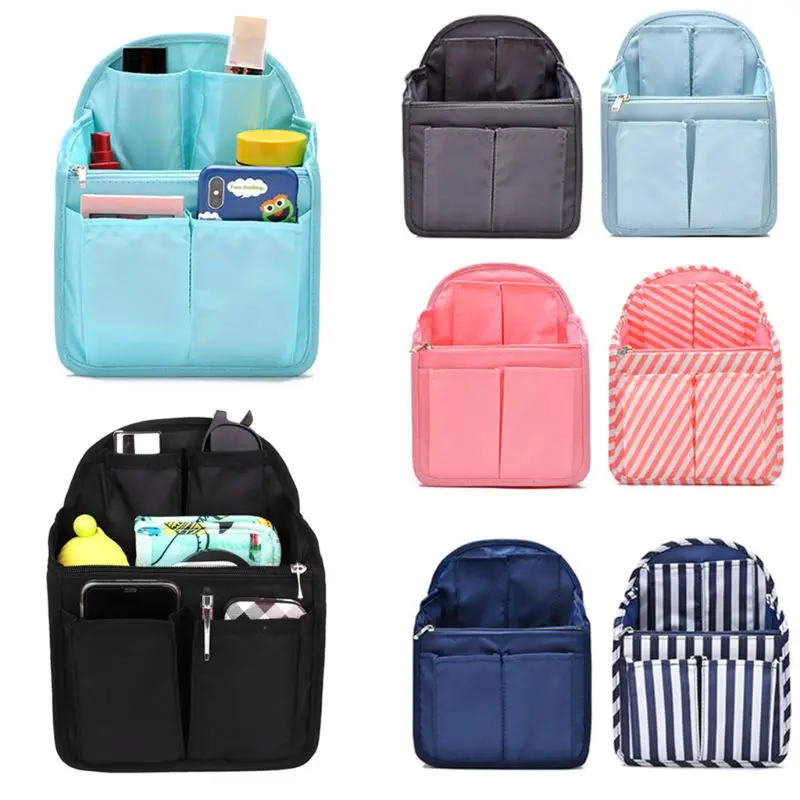 

Oxford Cloth Backpack Insert Organizer Bag Gadget Multi-Pocket Handbag Pouch Case Cosmetic Storage Bag