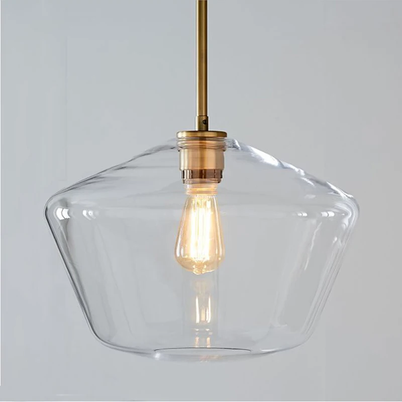 C- Clear glass Цветные Современные светодиодные люстры висячие светильники стеклянная лампа декоративная Шампань прозрачная лампа Висячие светильники деревенский зал обеденный E27 - Цвет корпуса: C- Clear glass
