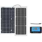 Xinpuguang flexible solar panel cell 10w 20w with 12v 10A contorller Гибкая солнечная панель 18 Вт 10 Вт 20 Вт с контроллером 10A для 12-вольтового зарядного устройства легкового автомобиля и яхты Hiking CarBoat