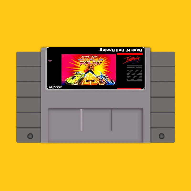 Рок н ролл гоночный 16 бит большой серый карточная игра для NTSC игры|16 bit|16 bit game cardbit