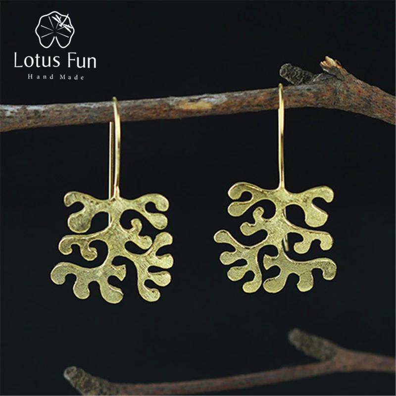 перфект качество Уникальный этнические серьги Нерегулярные елка высокое ручная