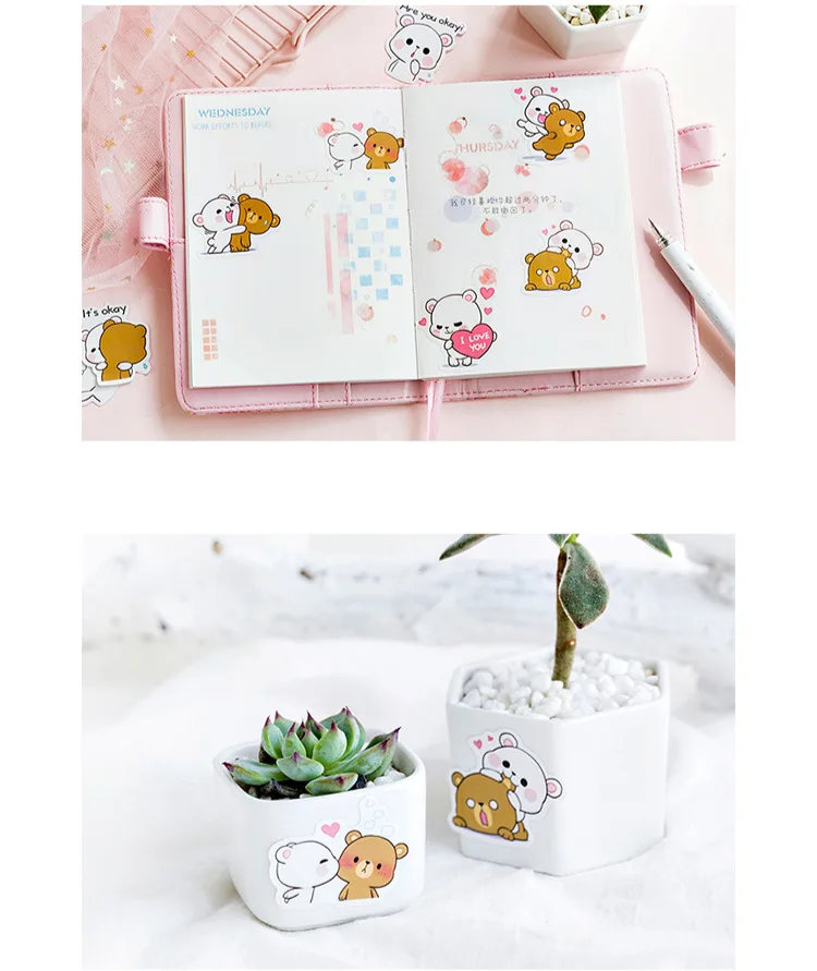 45 шт./кор. мультфильм Rilakkuma Стикеры Kawaii наклейки "медведь" Скрапбукинг для дневник, фотоальбом украшения пуля журнал Стикеры s