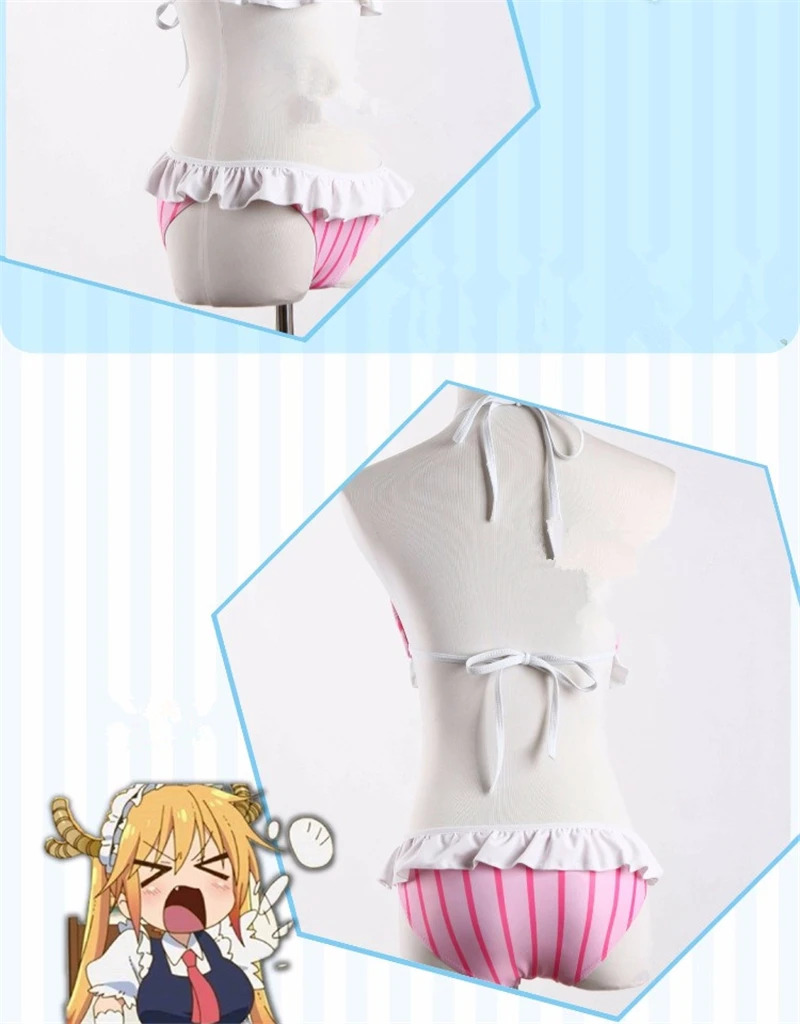 

Kobayashi-san Chi No Maid Dragon Swimwear Swimsuit Sukumizu Swimsuits Women Summer Bathing Suits Bikini