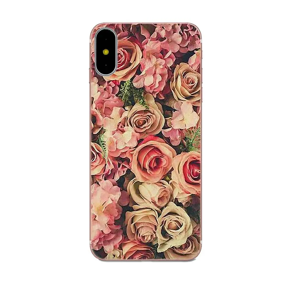 TPU Дизайн под заказ для Galaxy A3 A5 A7 On5 On7 2015 2016 2017 Grand Alpha G850 Core2 Prime S2 I9082 розовый букет
