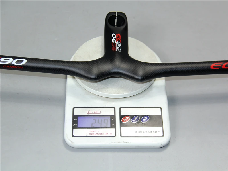 Ec90 3k матовый полный карбоновая Передняя Велосипедная вилка встроенный в руль с детали для велосипеда ровный Руль велосипед Стволовые части прямой руль