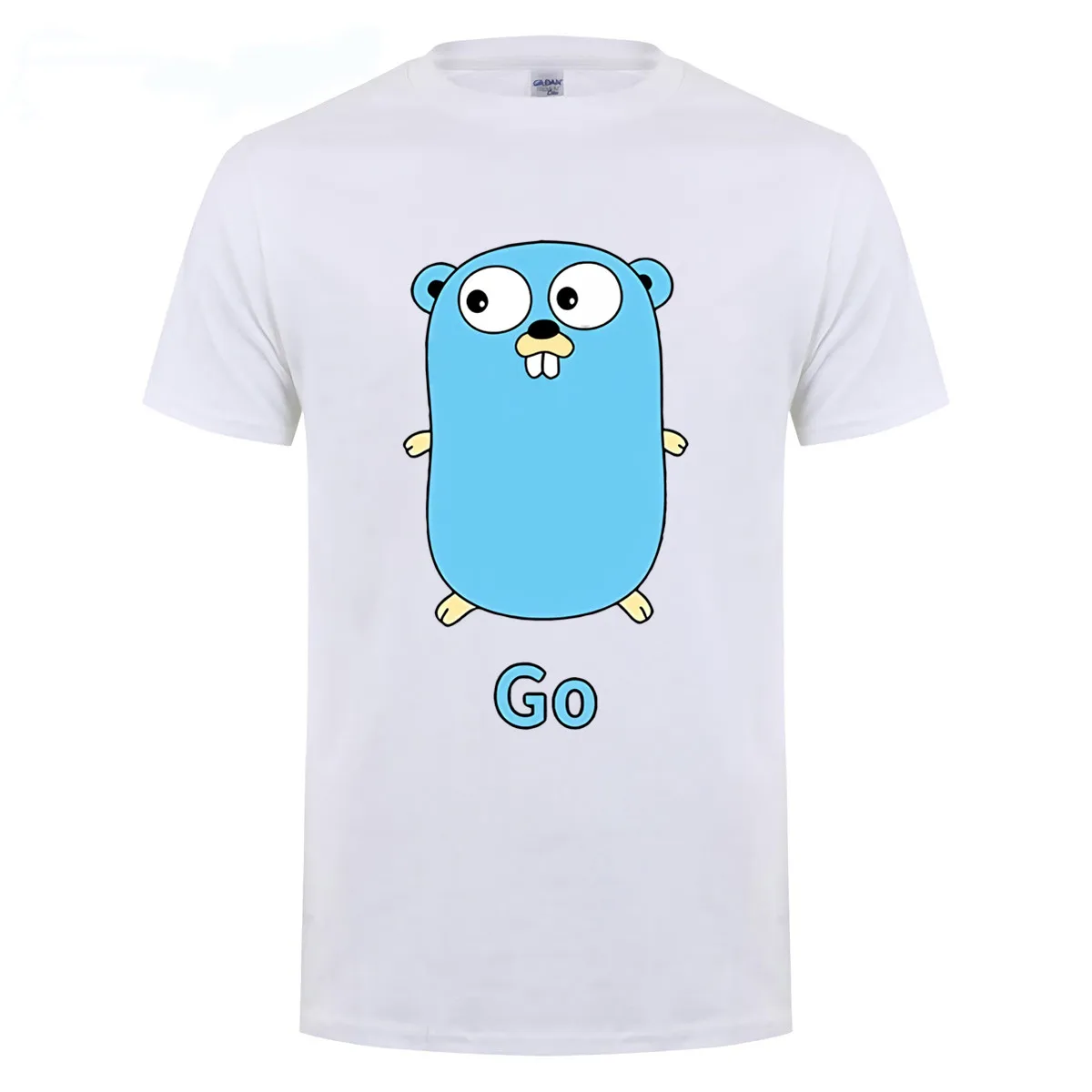 GILDAN Golang gopher Футболка мужская футболка Повседневная хлопковая с круглым вырезом