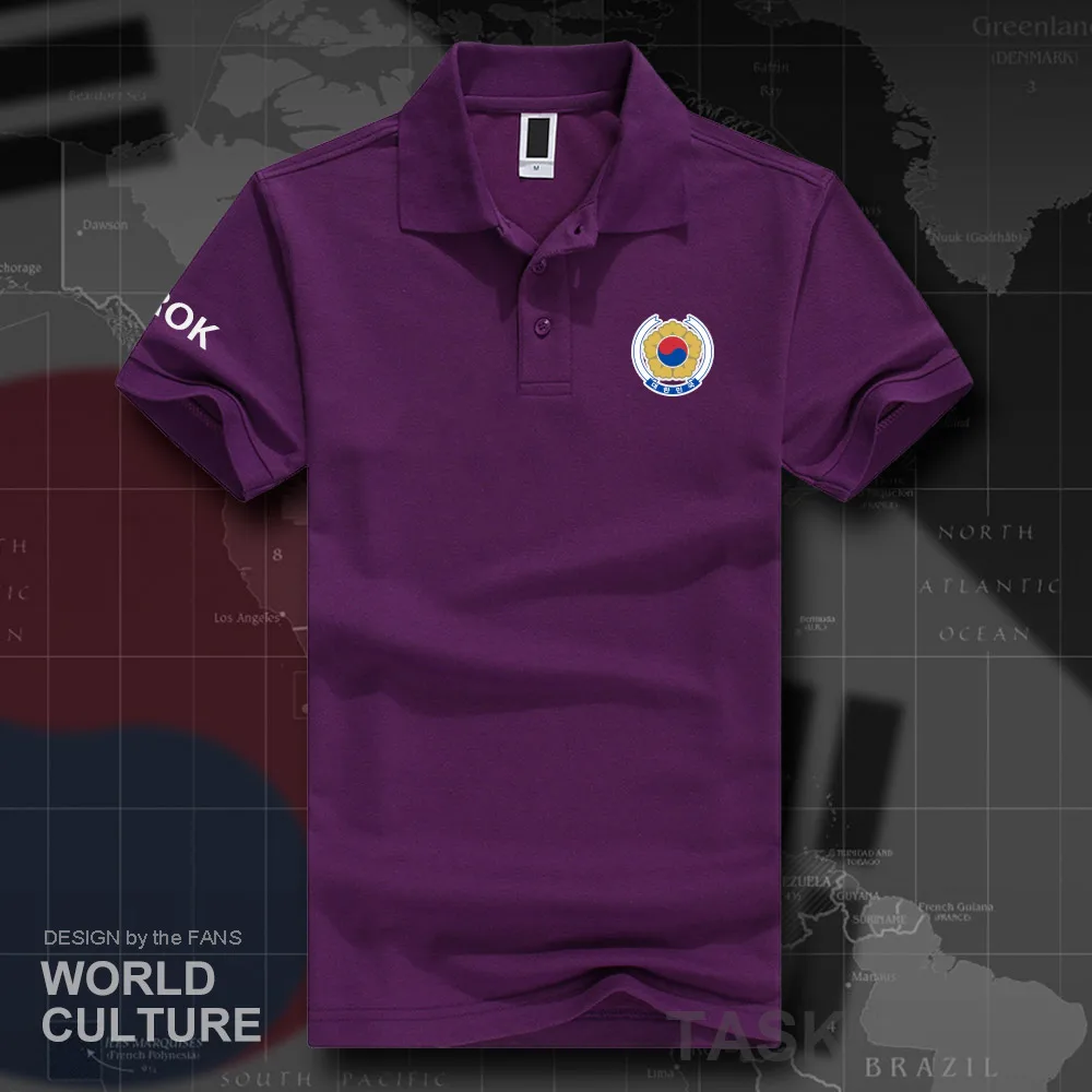 Рубашки-поло с короткими рукавами для мужчин белые бренды принтом стран