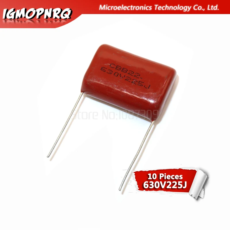 10 шт. 630V105J 630V 1 мкФ шаг 20 мм 105 1000NF igmopnrq CBB полипропиленовый пленочный конденсатор