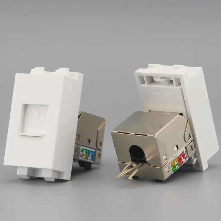SeTo 128 Type RJ45 Network Cat6 Module Shield Connector Keystone For Wall Plate Socket | Обустройство дома