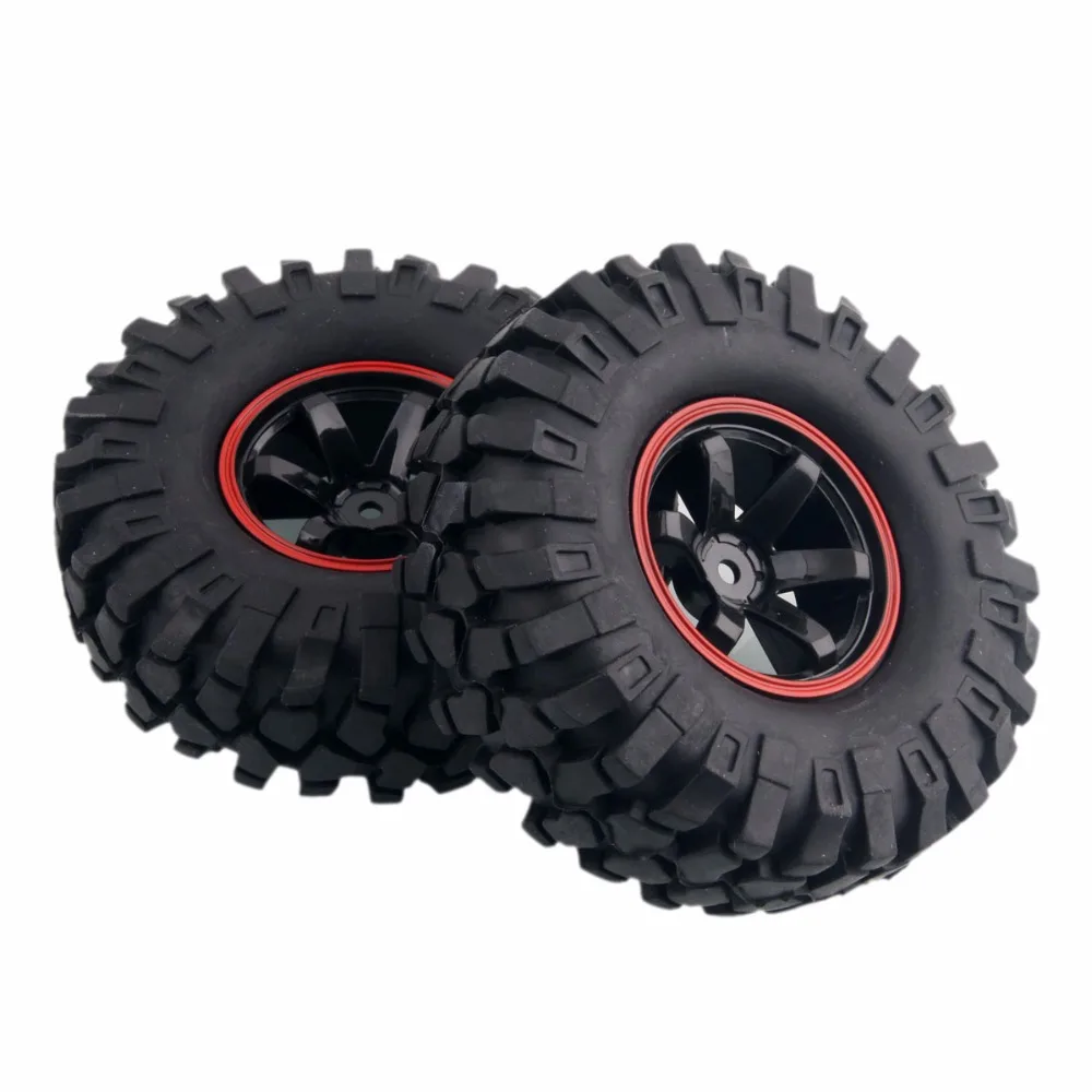 Neum&aacute;ticos de 1,9 ", rueda de 108mm, 12mm, cubo hexagonal para MODELO DE teleconcontrol SCX10 RC, neum&aacute;tico de escalada de coche, neum&aacute;tico de grava simulada de alta calidad-5