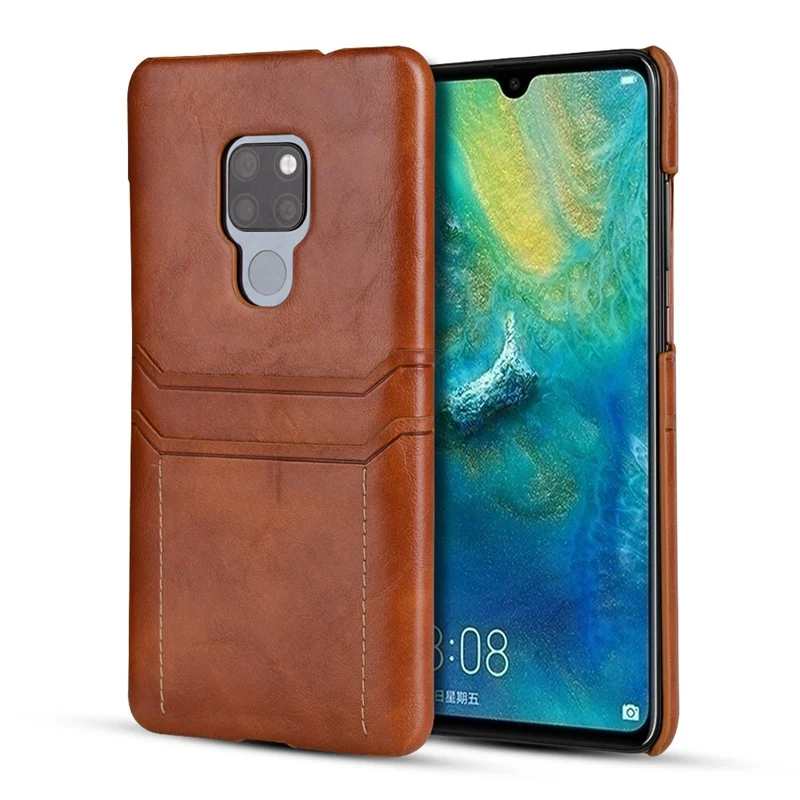 Кожаный чехол для huawei mate 20, роскошный чехол-кошелек для huawei mate 20 p30 Pro, чехол mate 20 для huawei mate 20 Lite, чехол с отделением для карт - Цвет: brown