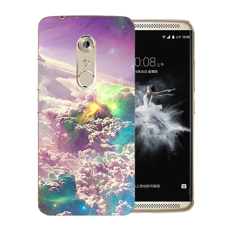 5 5-дюймовый чехол для ZTE Axon 7 A2017 мягкий силиконовый с рисунком звездного неба