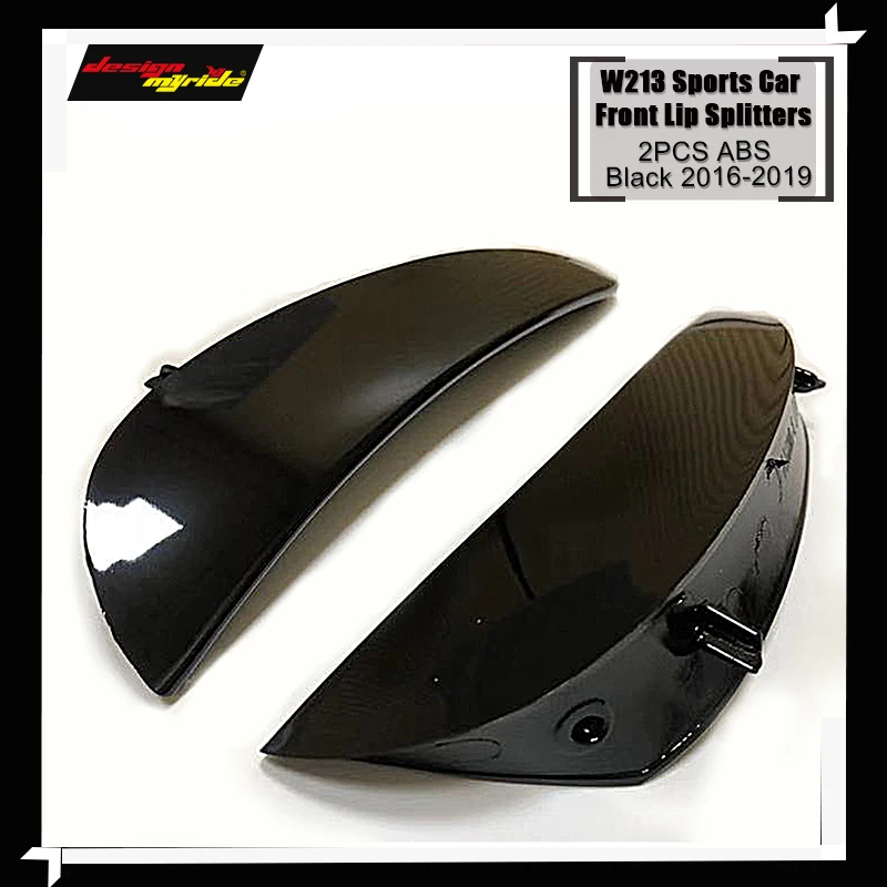 W213 2 шт черный передний бампер для губ Splitter Air Flow Vent ABS Материал Авто Стайлинг E Class