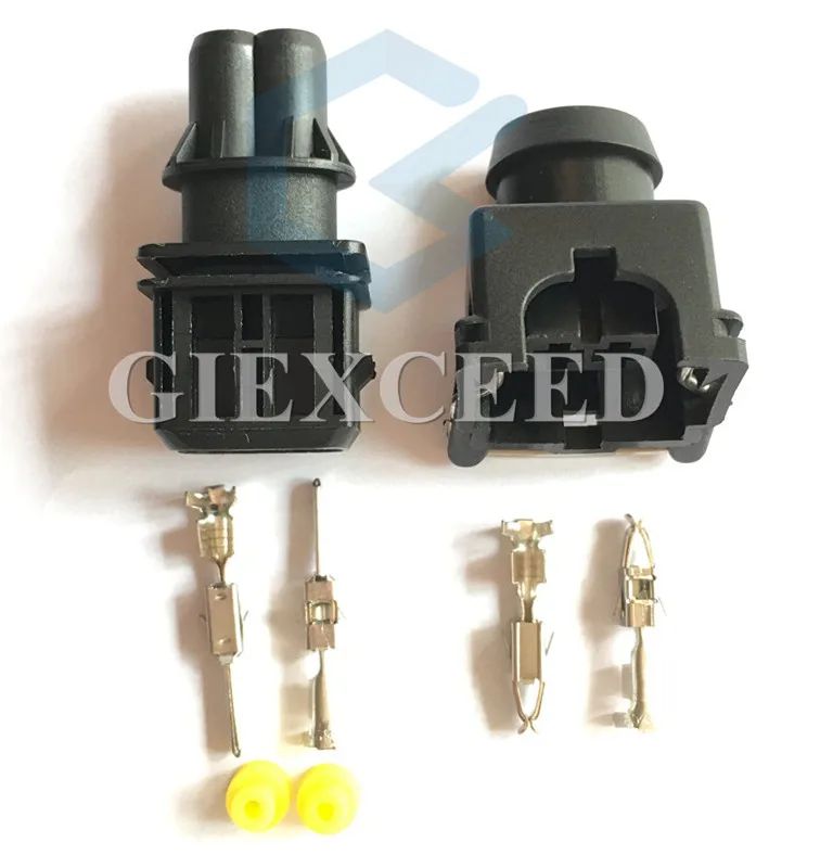 2 комплекта 2 Pin 3,5 мм 827551-3/828657-3 106462-1 EV1 стиль автомобильный топливный инжектор тип автомобильный разъем для VW Audi