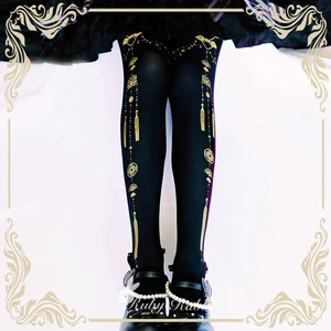 Колготки с принтом в стиле лолита, Колготки с принтом тайн Инь и Ян Для женщин от Ruby Rabbit