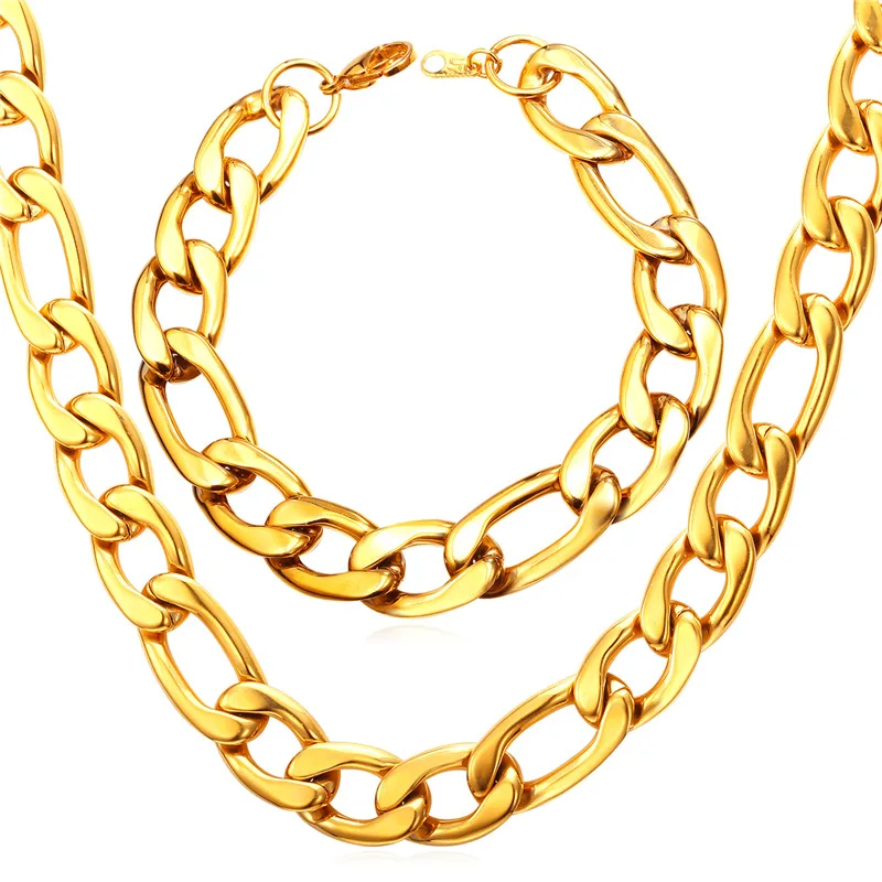 Мужской ювелирный комплект из цепочки и браслета нержавеющей стали|bracelet