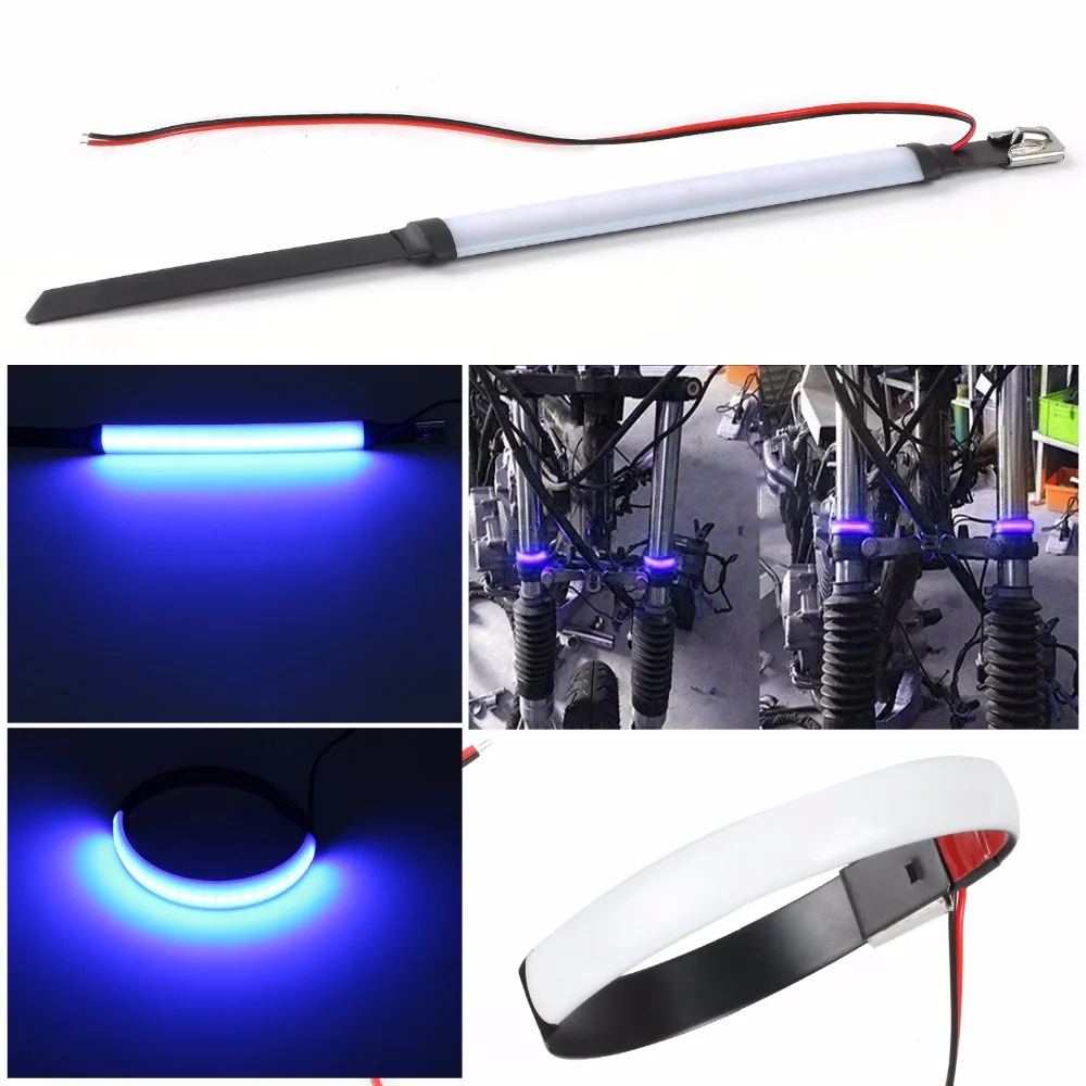 KEYECU 2x White Motorcycle Fork Turn Signal/Running Light Kit w/ For Bike | Автомобили и мотоциклы