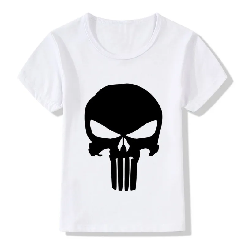 

Children Cool Punisher Skull Print T shirt Kids Summer Casual Clothes Boys and Girls Comfortable T-shirt,HKP5022