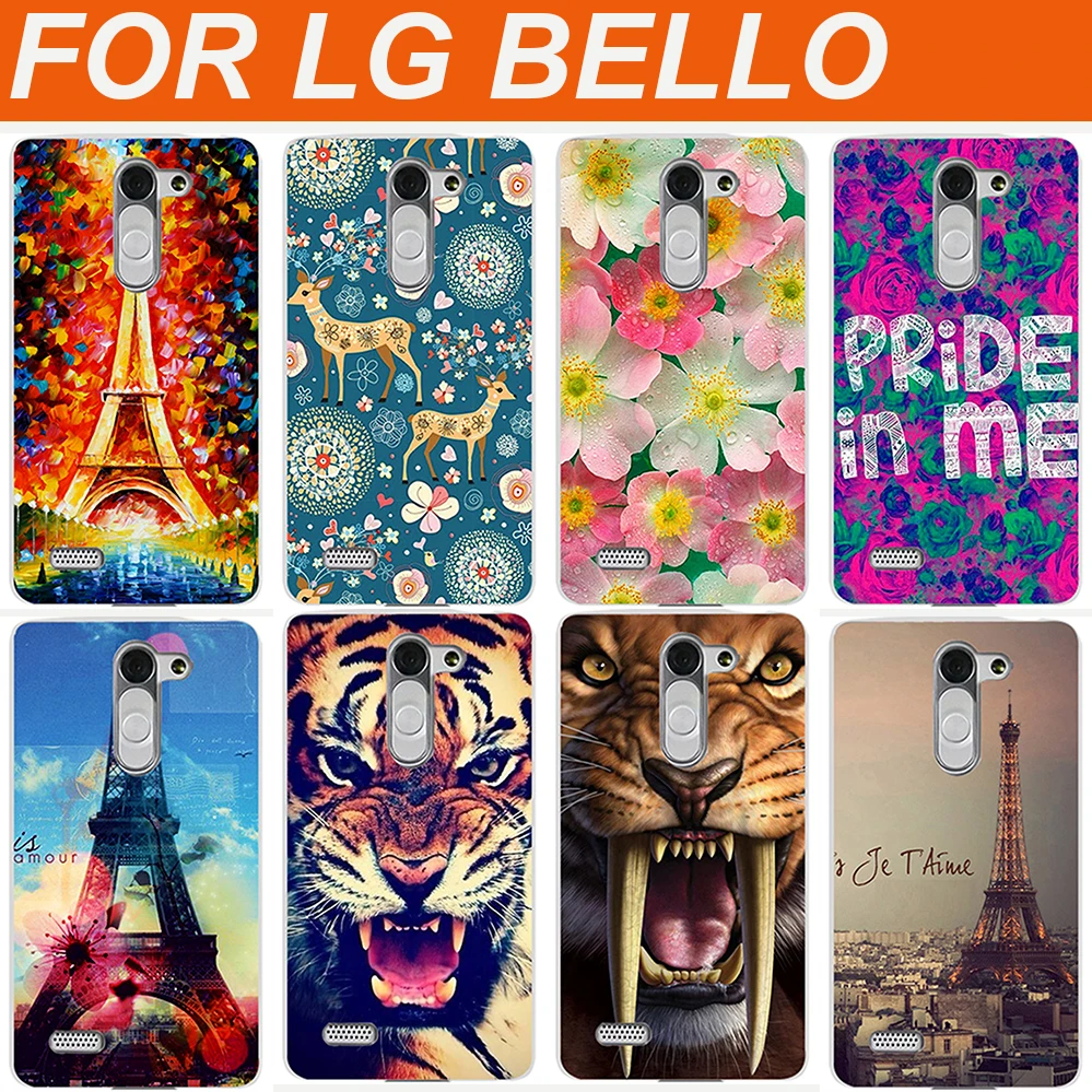 Модный Цветной чехол с рисунком цветов животных башни для LG L Bello D331 D335