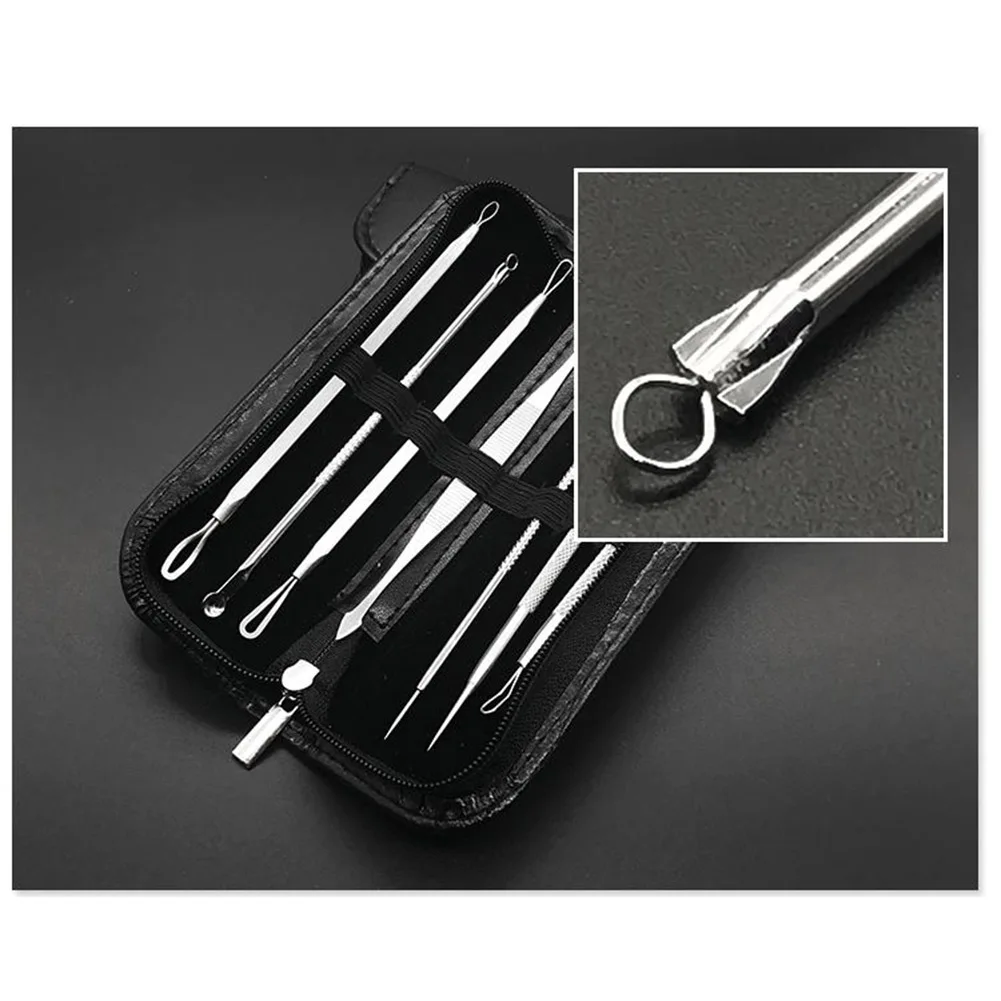 Хит 7 шт./компл. инструмент для удаления угрей угри нержавеющая сталь Comedone прыщи