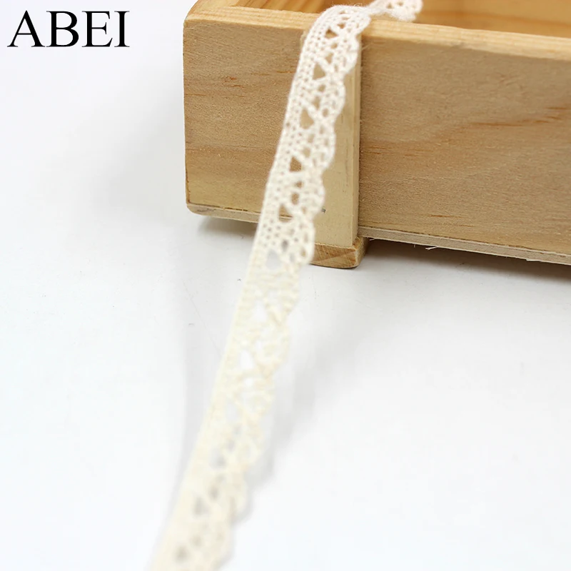 10 ярдов/партия бежевые черные хлопковые кружевные ленты Цветочная лента