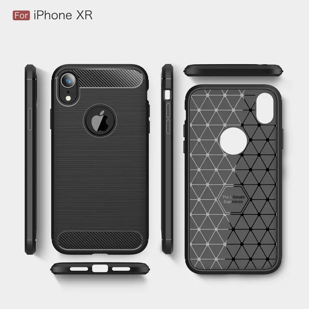 TPU Soft Silicone Case for iphone X XR XS 5 6 7 8 Plus Rubber Carbon Fiber Cover Max 5S SE Cases Coque Fundas |