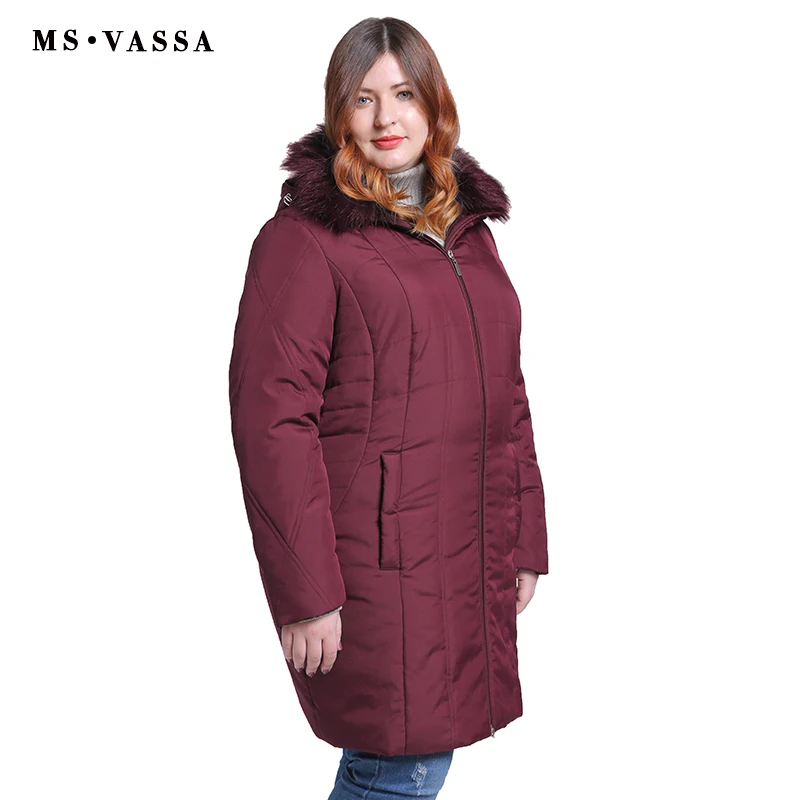MS Vassa 2019 Новые Большие размеры женские парки 11XL зимняя женская стеганая куртка