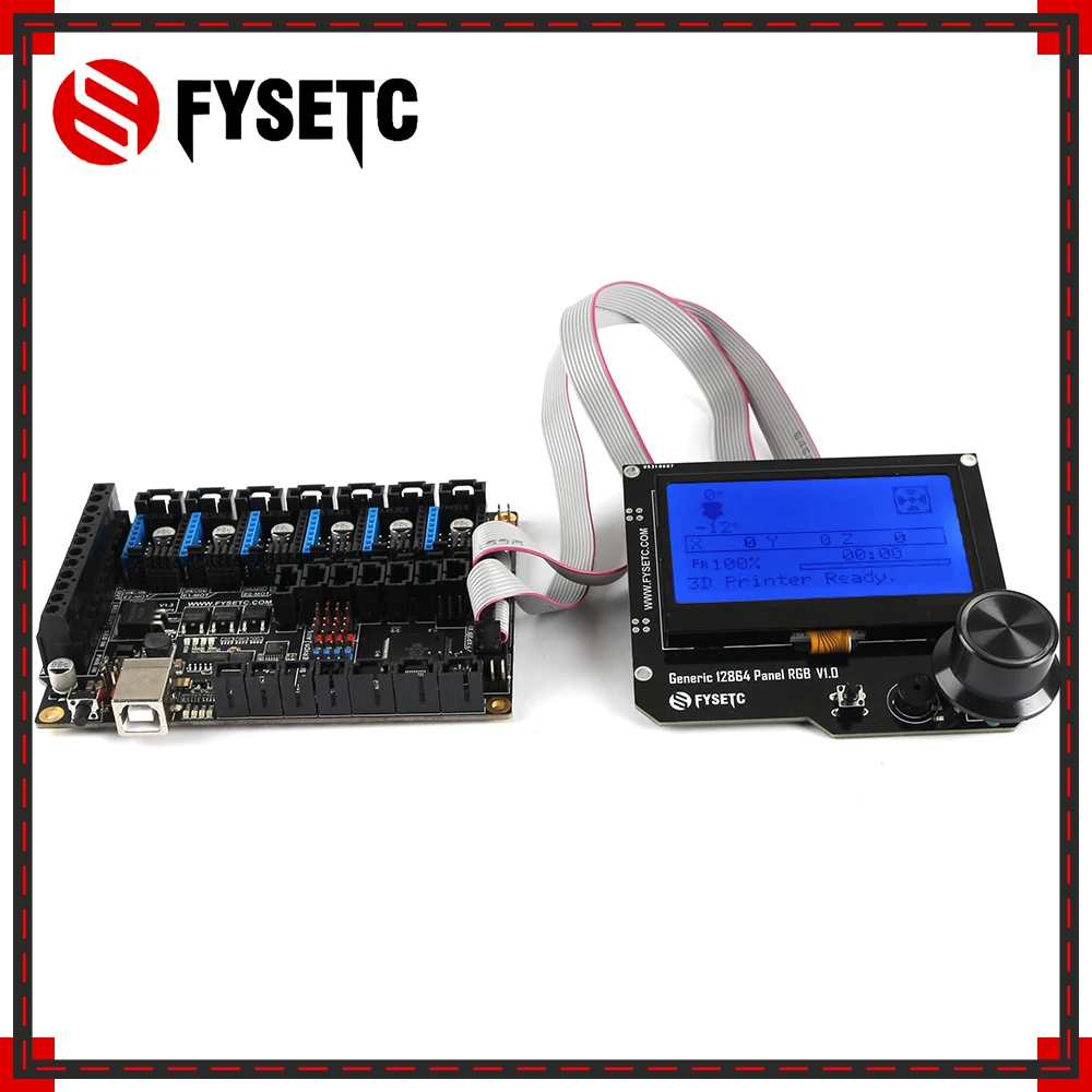 Плата FYSETC F6 V1.3 универсальное электронное решение VS SKR + универсальная 12864 панель