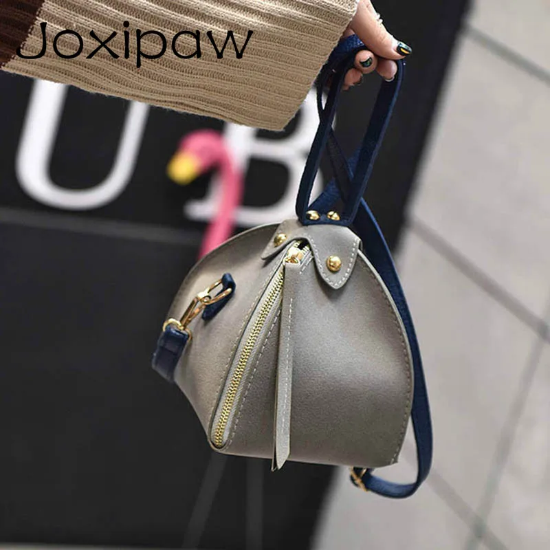 

Women Handbags Crossbody Shoulder Bags Fashion Triangle PU Leather Frosted Girl Handbags Mini female bag Joxipaw