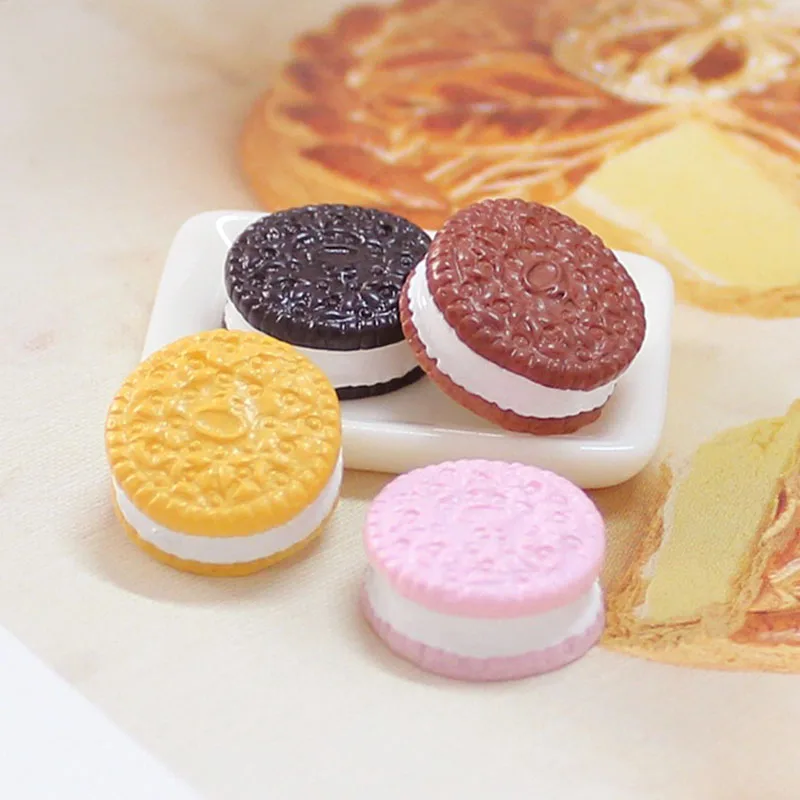 7Pcs Chocolate Chip Cookies Diy Lizun Slime Supplies Accessories For Filler Miniature Resin Kids Polymer Plasticine Gift | Игрушки и