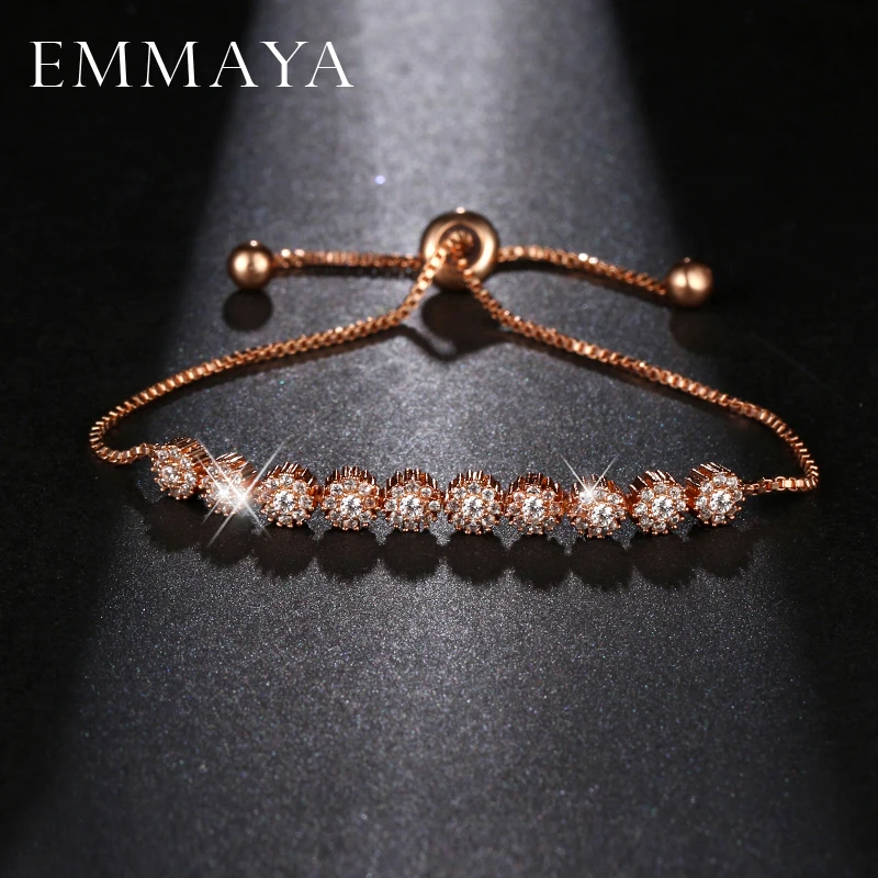 Новинка 2017 браслеты EMMAYA из звеньев цепи цвета розового золота для женщин